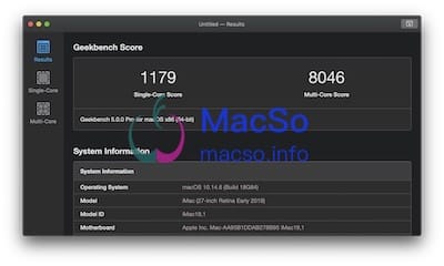 Geekbench 界面